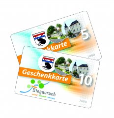 Geschenkkarten der Gemeinde Stegaurach