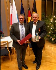 Verleihung der Verdienstmedaille des Verdienstordens der Bundesrepublik Deutschland an Johannes Wicht