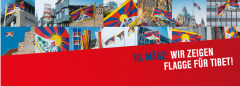 Wir zeigen Flagge für Tibet