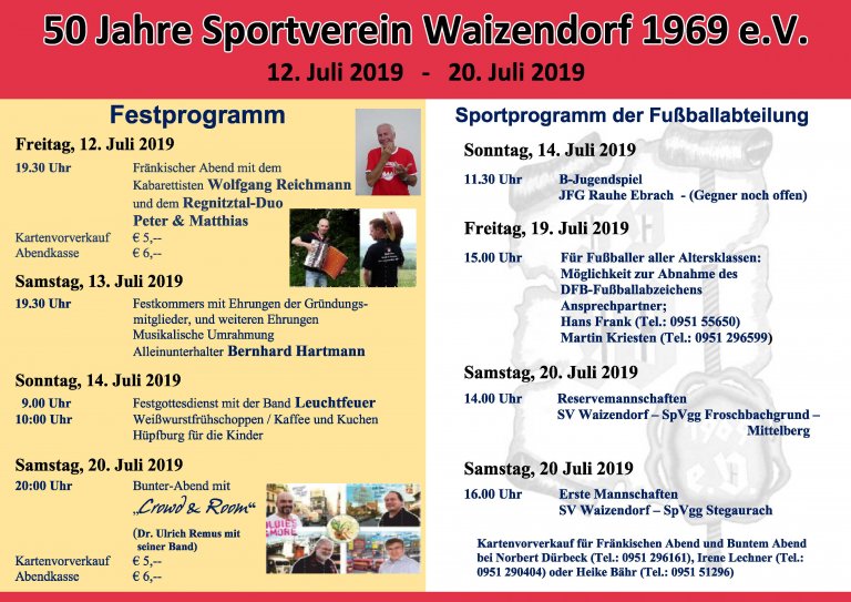 Plakat 50 Jahre SV Waizendorf