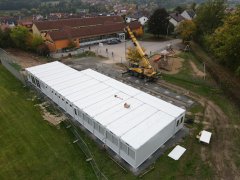 Container Aufstellung Drohne